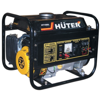 Huter HT1000L 64/1/2 Электрогенератор {четырехтактный, 1000Вт, 220В/50Гц, 75Дб, принудительное охлаждение, бак 4,8л, расход бензина 450 г/кВтч,460х365х395, 23,5 кг} 4606059015031