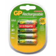 Аккумулятор GP 100AAAHC3/1 AAA NiMH 1000mAh (промо:3+1) (4шт)