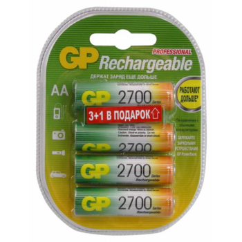 Аккумулятор GP 270AAHC3/1 AA NiMH 2700mAh (промо:3+1) (4шт)