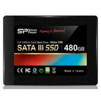 Твердотельный диск 480GB Silicon Power V55, 2.5", SATA III [R/W - 560/530 MB/s] TLC, + 3.5" адаптер