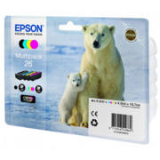 EPSON C13T26164010 Картридж для Epson Expression Premium XP-600, 605, 700, 800, Набор из 4 Цветов, 26 4clr Pig BK, CY, MA, YE (cons ink)