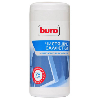 Туба с чистящими салфетками BURO BU-TPSM, для ухода за плазменными экранами, 75 шт. [817438]