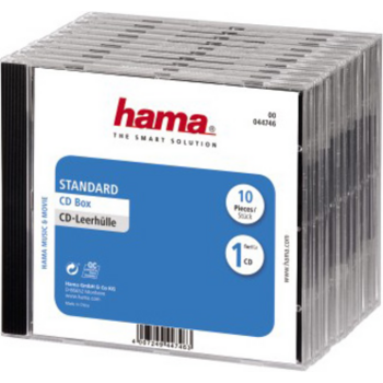 Коробка Hama на 1CD/DVD H-44746 Jewel Case прозрачный (упак.:10шт)