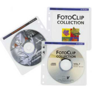 HAMA Конверты для 2 CD/DVD, с перфорацией для портмоне с кольцами, 100шт (белый/прозрачный) [H62611]