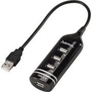 Разветвитель USB 2.0 Hama 00039776 4порт. черный