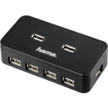 Hama Active 00039859 Разветвитель USB 2.0 7порт. черный (830111)