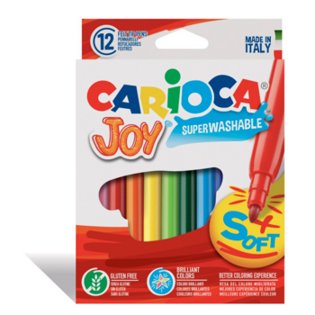 Фломастеры Carioca JOY 40614 12цв. коробка с европодвесом