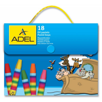 Масляная пастель Adel Colour 428-1818-000 шестигранные 18цв.д.11.5мм пласт.сум.