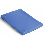 Папка-короб на резинке Бюрократ -BA25/05BLUE пластик 0.5мм корешок 25мм A4 синий