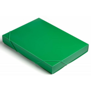 Папка-короб на резинке Бюрократ -BA40/07GRN пластик 0.7мм корешок 40мм A4 зеленый