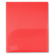Папка-уголок Бюрократ -E570RED 2 внутр.карман A4 пластик 0.18мм красный