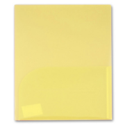 Папка-уголок Бюрократ -E570YEL 2 внутр.карман A4 пластик 0.18мм желтый