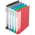 Папка на 4-х кольцах Бюрократ -0840/4R A4 пластик 0.8мм кор.40мм внутр. с вставкой ассорти