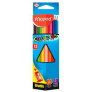 Карандаши цветные Maped 183213 Color`Peps трехгранные липа 12цв. точилка коробка/европод.