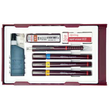 Набор изографов Rotring College Set S0699380 в компл.:0.25/0.35/0.5мм/аксессуары