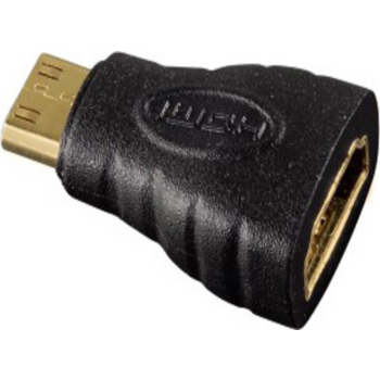 Адаптер аудио-видео Hama H-39861 mini-HDMI (m)/HDMI (f) Позолоченные контакты черный (00039861)