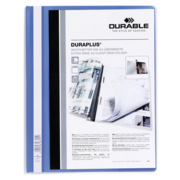 Папка-скоросшиватель Durable Duraplus 2579-06 A4+ прозрач.верх.лист карман пластик синий