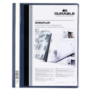 Папка-скоросшиватель Durable Duraplus 2579-07 A4+ прозрач.верх.лист карман пластик темно-синий