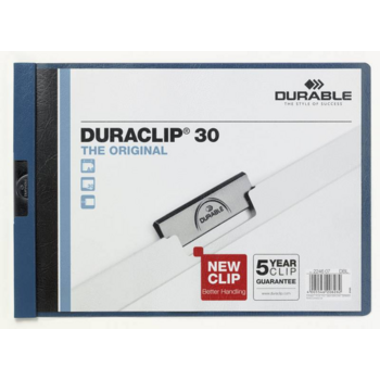 Папка с клипом Durable Duraclip Original 2246-07 A4 1-30лист. темно-синий