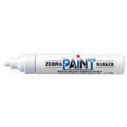 Маркер перманентный Zebra PAINT MOP-200MZ-W круглый пиш. наконечник (толщина линии 1.5мм) белый