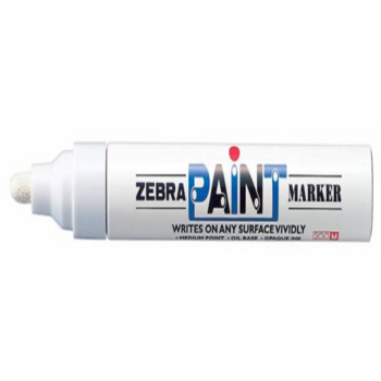 Маркер перманентный Zebra PAINT MOP-200MZ-W круглый пиш. наконечник (толщина линии 1.5мм) белый