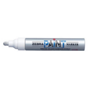 Маркер перманентный Zebra PAINT MOP-200MZ-S круглый пиш. наконечник (толщина линии 1.5мм) серебристый