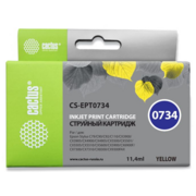 Картридж струйный Cactus CS-EPT0734 T0734 желтый (11.4мл) для Epson Stylus С79/C110/СХ3900/CX4900/CX5900/CX7300/CX8300/CX9300