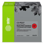 Картридж струйный Cactus CS-PG37 черный (9мл) для Canon Pixma iP1800/iP1900/iP2500/iP2600/MP140/MP190/MP210/MP220/MP470/MX300/MX310