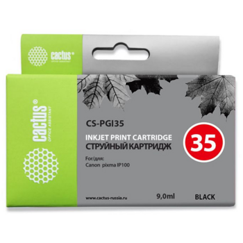 Расходные материалы Cactus PGI-35 Картридж струйный Cactus CS-PGI35 черный для Canon iP100 (9ml)
