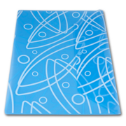 Конверт на кнопке Бюрократ Galaxy -GA801BLUE/1 A4 с рисунком "Galaxy" пластик 0.18мм синий