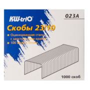 Скобы для степлера 23/10 Kw-Trio 023A оцинкованные кор.карт. (упак.:1000шт.)