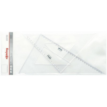 Набор Rotring S0237870 пластик прозрачный угольник 45гр дл32см/30/60гр дл37см