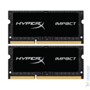 Модуль памяти Kingston DDR3 SODIMM 16GB Kit 2x8Gb HX318LS11IBK2/16 PC3-15000, 1866MHz, 1.35V, HyperX Impact Black Series