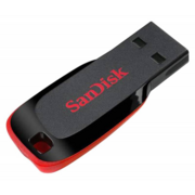 Флеш Диск Sandisk 128Gb Cruzer Blade SDCZ50-128G-B35 USB2.0 черный/красный