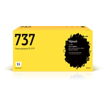 T2 Cartridge 737 Картридж (TC-C737) для Canon i-SENSYS MF211/212w/216n/217w/226dn/229dw (2400 стр.) с чипом