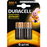 Батарея Duracell Basic LR03-6BL MN2400 AAA (6шт)