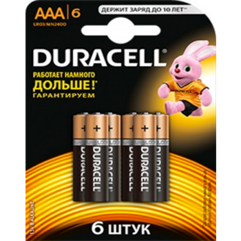 Батарея Duracell Basic LR03-6BL MN2400 AAA (6шт)