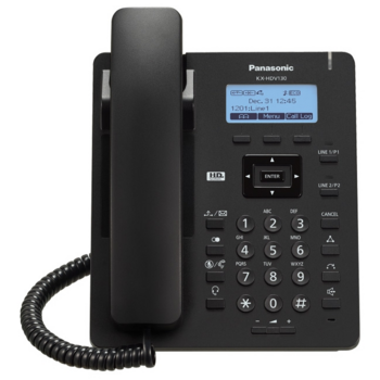 VoIP-телефон Panasonic KX-HDV130RUB – проводной SIP-телефон черный