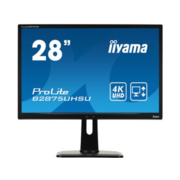 Монитор Iiyama 28" ProLite B2875UHSU-B1 черный TN+film LED 1ms 16:9 DVI HDMI M/M матовая HAS Pivot 300cd 170гр/160гр 3840x2160 D-Sub DisplayPort Ultra HD USB 7.7кг