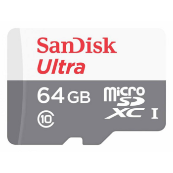 Флеш карта microSDXC 64Gb Class10 Sandisk SDSQUNB-064G-GN3MN Ultra w/o adapter