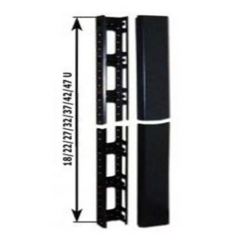 Органайзер Кабельный органайзер вертикальный, 42U, для шкафов Business шириной 800 мм, металл, 2 шт., черный