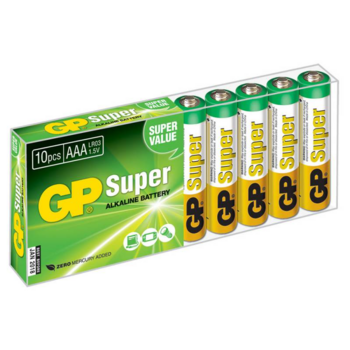 GP 24A-B10 Super Alkaline 24A LR03, 10 AAA (10 шт в уп-ке) {02900}