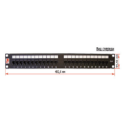 Патч-панель Lanmaster TWT-PP24UTP/6 19" 1U 24xRJ45 кат.6 UTP