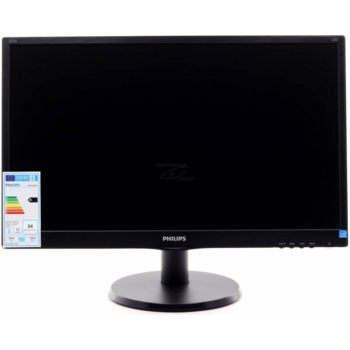 Монитор Philips 23.6" 243V5LHSB (00/01) черный TN+film LED 1ms 16:9 DVI HDMI матовая 250cd 1920x1080 D-Sub FHD 3.66кг