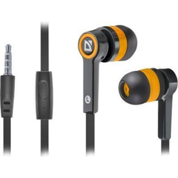 Defender Гарнитура для смартфонов Pulse 420 черный + оранжевый, вставки