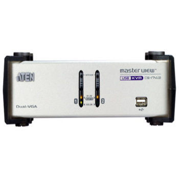 Переключатель электронный ATEN 2-Port USB VGA Dual Display/Audio KVMP™ Switch