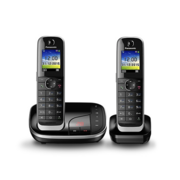 Беспроводной телефон DECT Panasonic Беспроводной телефон DECT Panasonic/ цветной, АОН, черный, автоответчик, две трубки