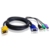 Шнур, мон., клав.+мышь USB, SPHD=>HD DB15+USB A-Тип+2x6MINI-DIN, Male-4xMale, 8+8 проводов, опрессованный, 3 метр., черный, (с поддерKой KVM PS/2) USB-PS/2 HYBRID CABLE. 3M