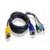 Шнур, мон., клав.+мышь USB, SPHD=>HD DB15+USB A-Тип+2x6MINI-DIN, Male-4xMale, 8+8 проводов, опрессованный, 3 метр., черный, (с поддерKой KVM PS/2) USB-PS/2 HYBRID CABLE. 3M