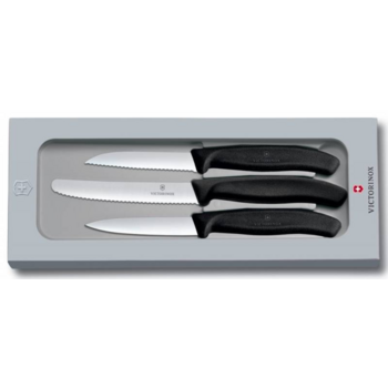 Набор ножей кухон. Victorinox Swiss Classic Paring (6.7113.3G) компл.:3шт черный подар.коробка